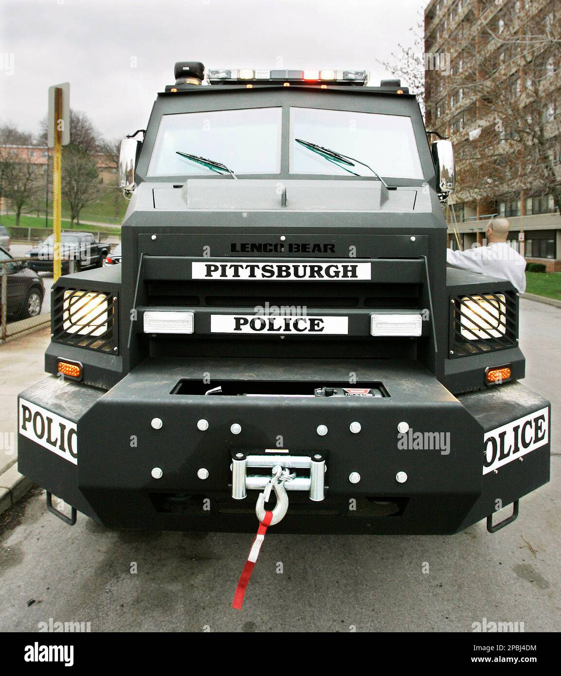 ADVANCE FOR MONDAY, MAY 7 ** The Pittsburgh Police version of the Lenco  B.E.A.R., vetted by its manufacturer as a tactical armored security vehicle  that meets SWAT, Homeland Security and counterterrorism