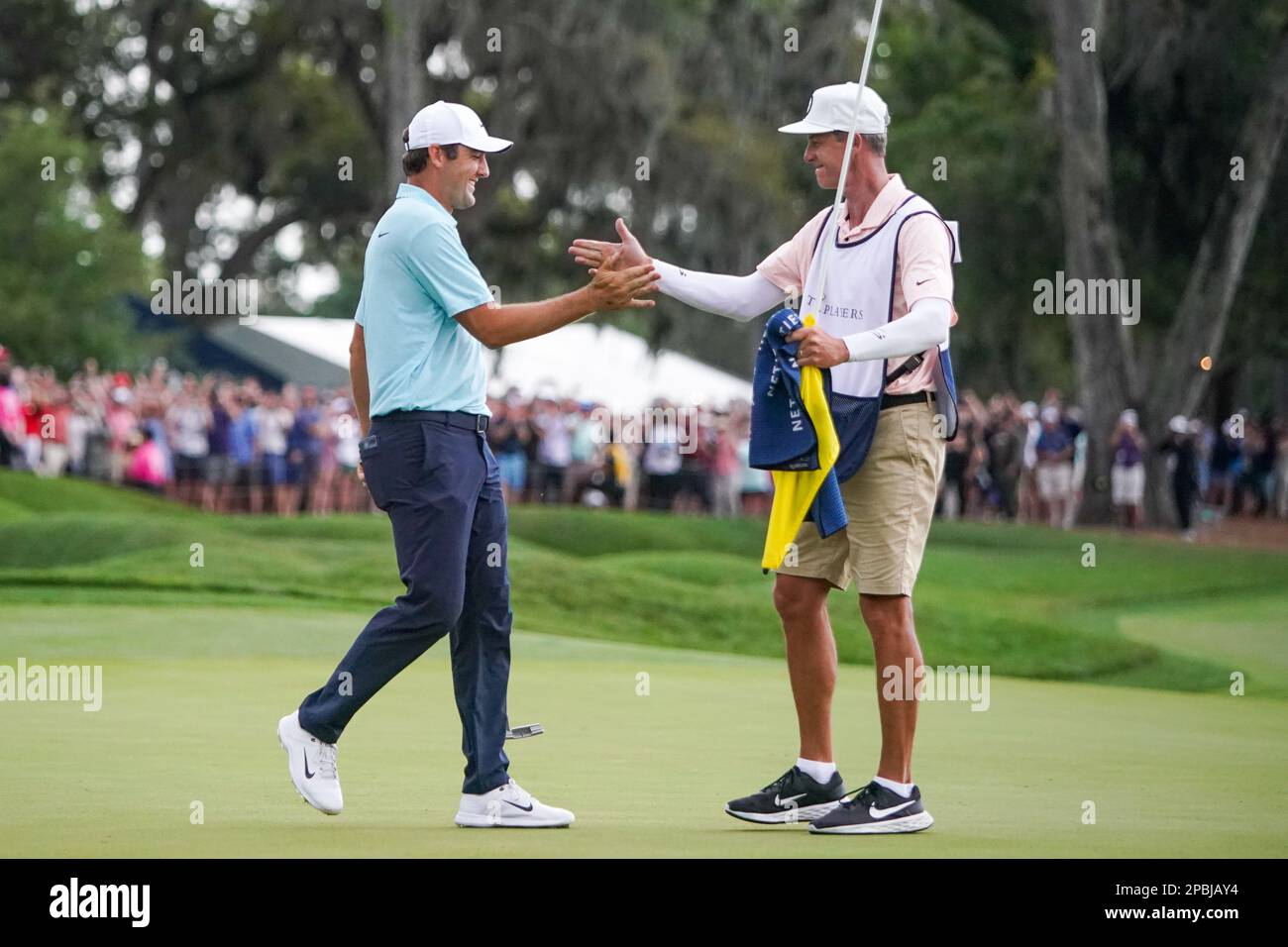 Ponte Vedra Beach, Florida, USA. 12th Mar, 2023. Scottie Scheffler (L