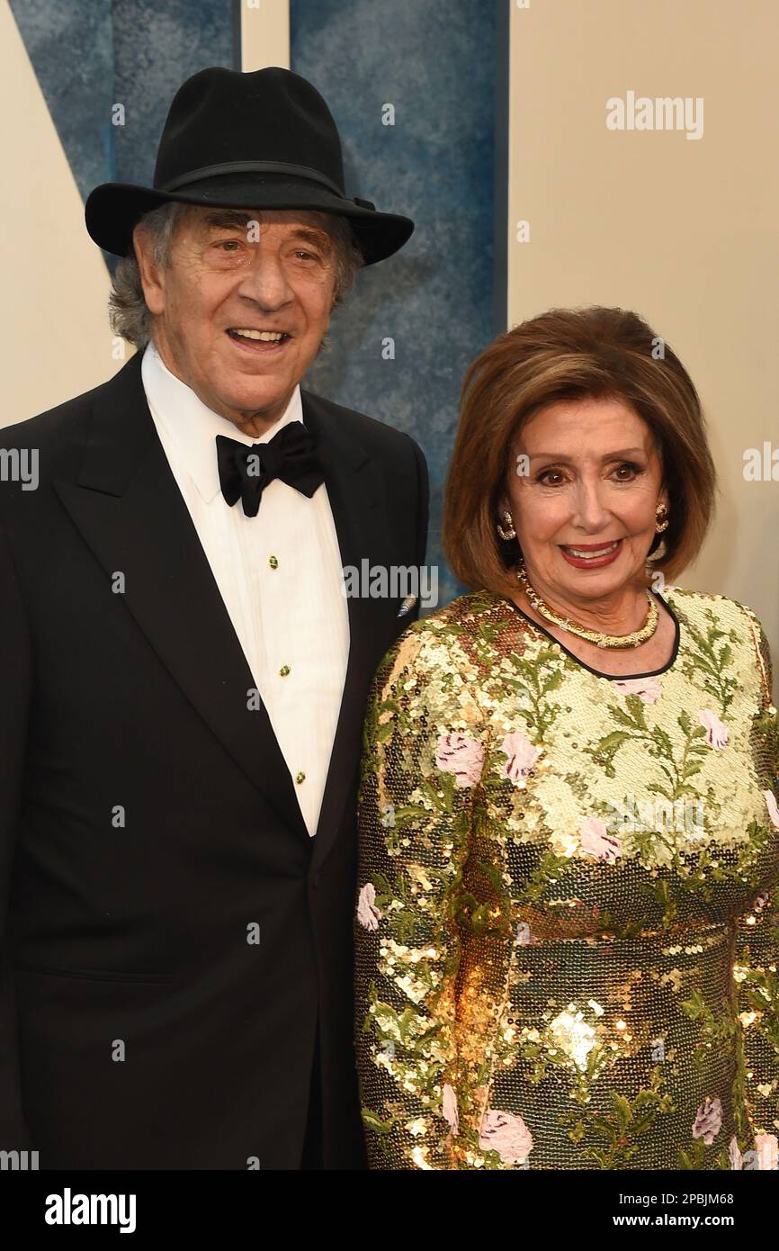 LOS ANGELES - MAR 12:  Paul Pelosi, Nancy Pelosi at the 2023 Vanity Fair Oscar Party at the Wallis Annenberg Center for the Performing Arts on March 12, 2023 in Beverly Hills, CA Stock Photo