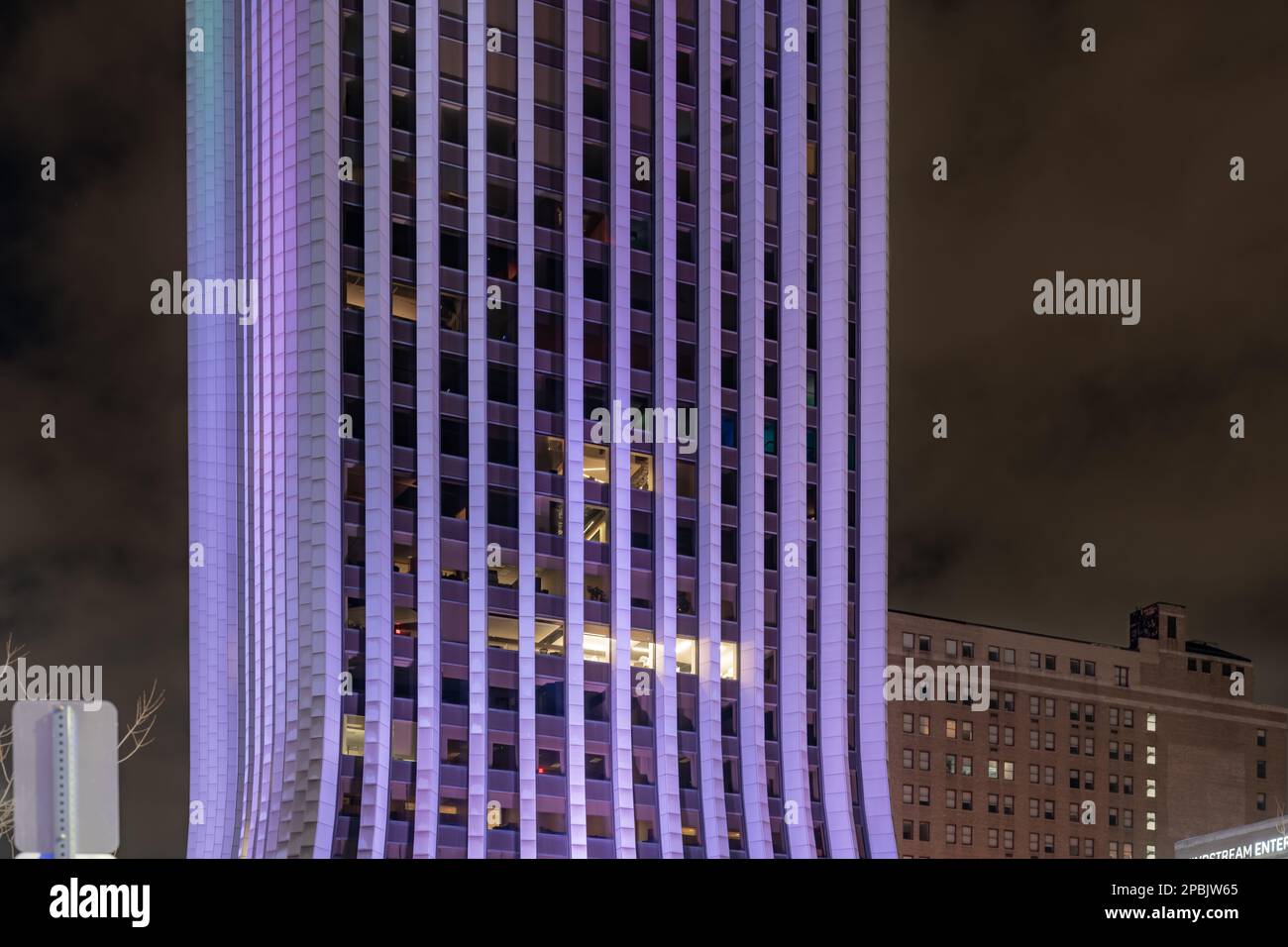 Early morning photo of The Metropolitan building, Rochester NY just