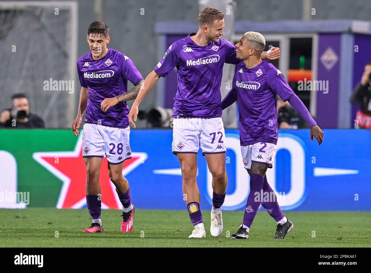 Artemio Franchi stadium, Florence, Italy, March 09, 2023, ACF Fiorentina  team line-up during CF Fiorentina vs Sivasspor - UEFA Conference League foo  Stock Photo - Alamy