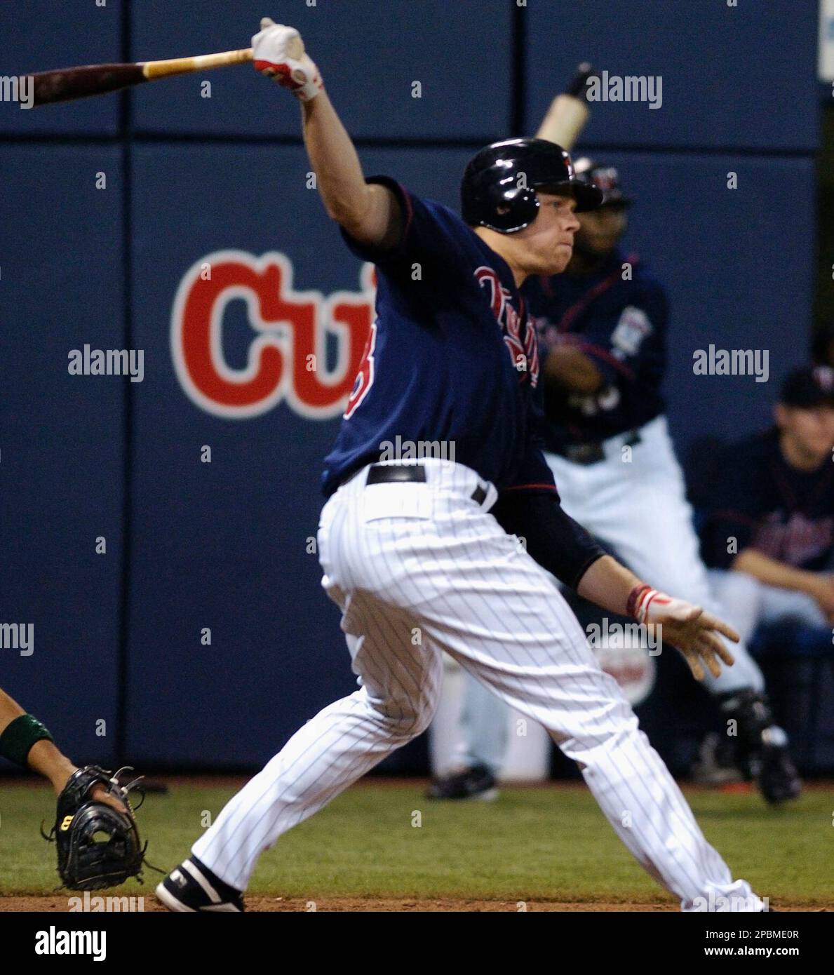 Minnesota Twins' Justin Morneau in a baseball game against the Kansas City  Royals, Friday, June 29, 2012, in Minneapolis. (AP Photo/Tom Olmscheid  Stock Photo - Alamy