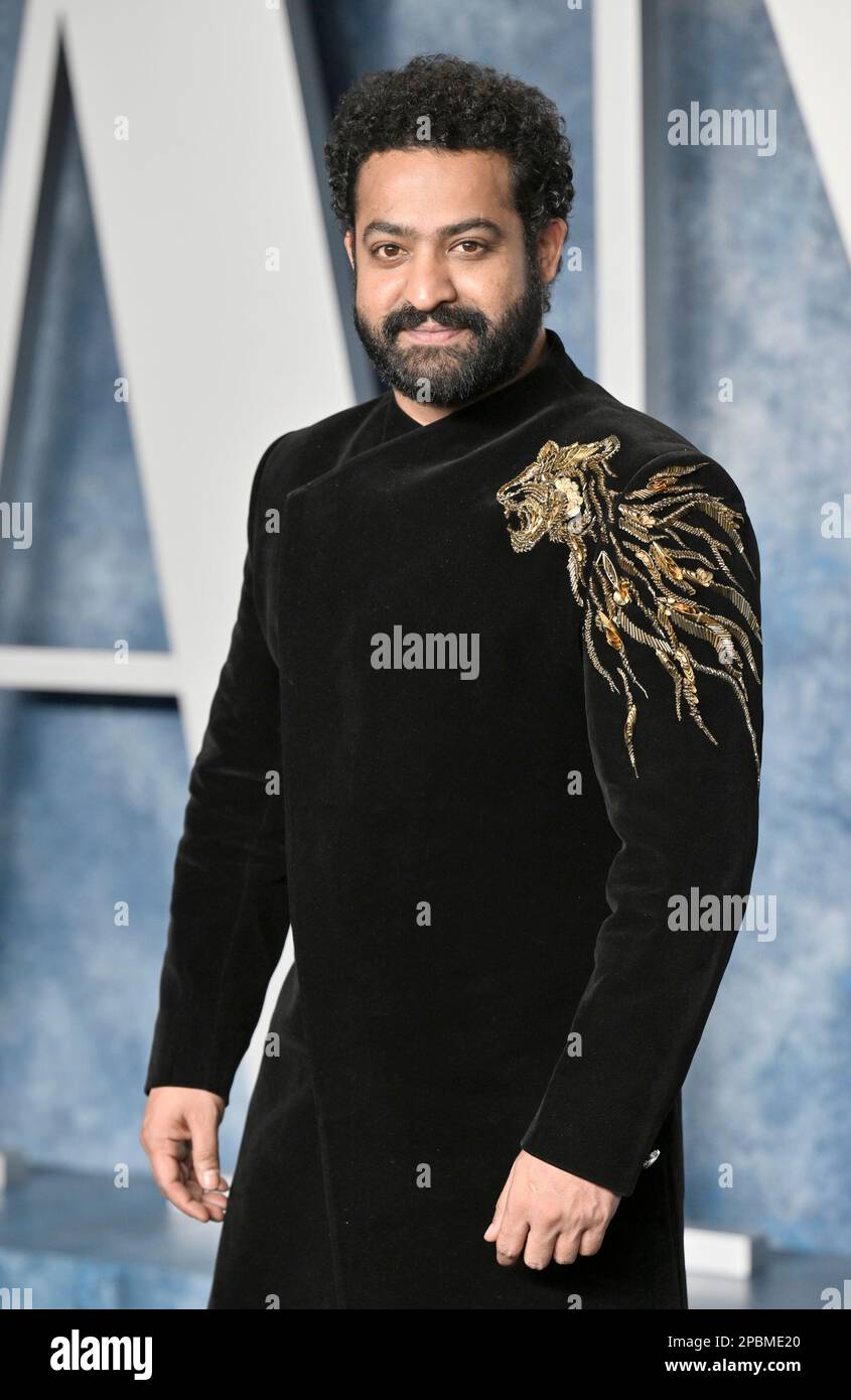 N.T. Rama Rao Jr. arrives at the Vanity Fair Oscar Party on Sunday ...