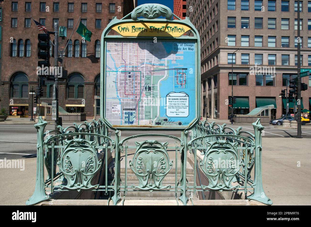 2007 HISTORICAL VAN BUREN STREET METRA SUBWAY STATION ENTRANCE GRANT