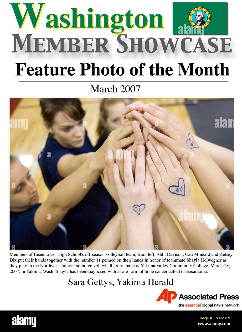 Members of Eisenhower High School's offseason volleyball team, from