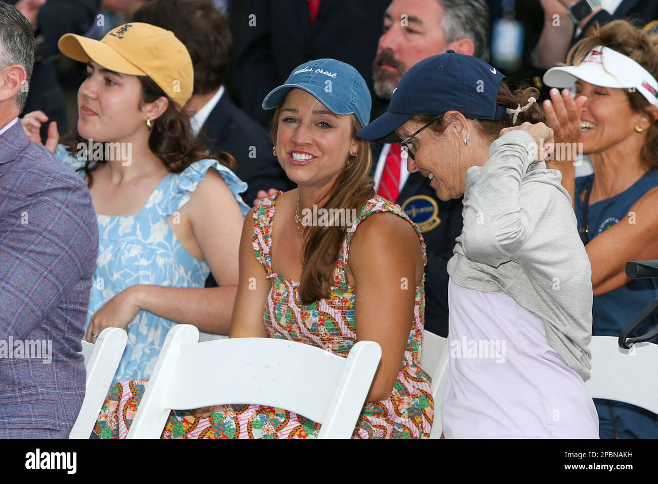 Ponte Vedra Beach, Florida, USA. 12th Mar, 2023. Meredith (Scudder) Scheffler smiles after her