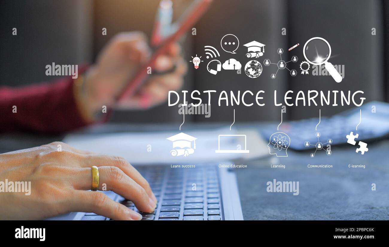 E-learning Internet Technology education concept online learning with ...