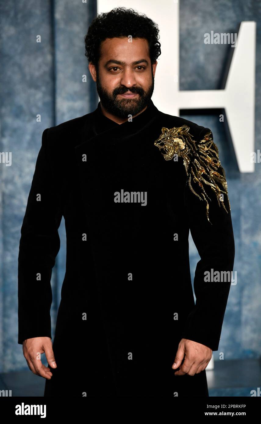 N.T. Rama Rao Jr. arrives at the Vanity Fair Oscar Party on Sunday ...