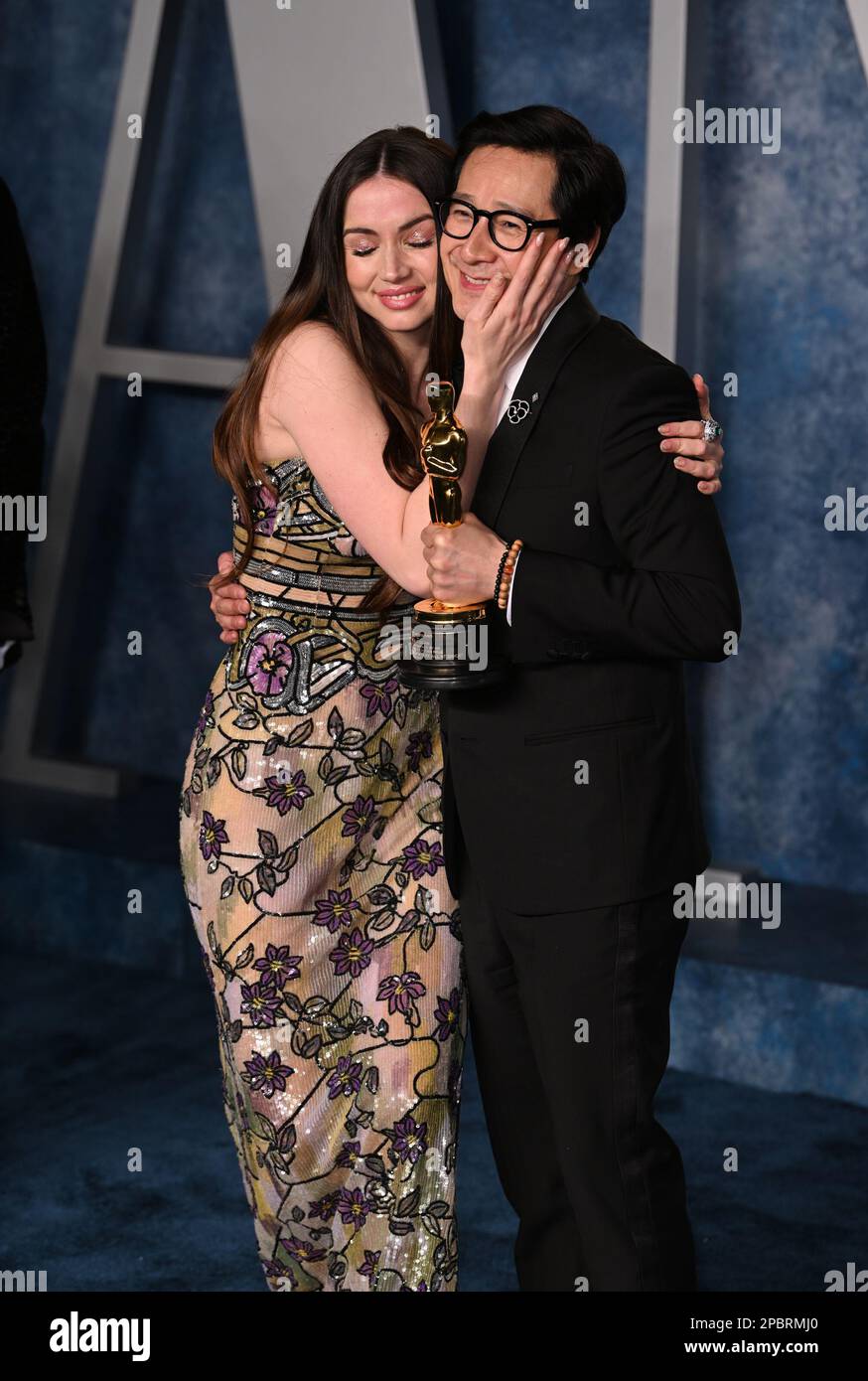 Ana de Armas and Ke Huy Quan attend the Vanity Fair Oscar Party held at ...