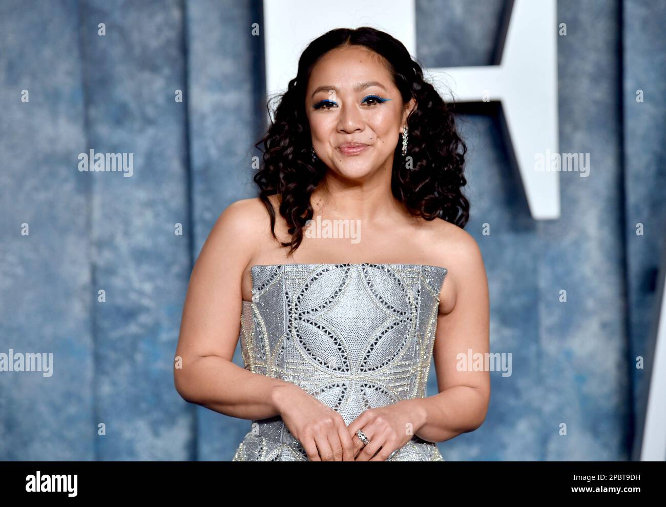 Stephanie Hsu arrives at the Vanity Fair Oscar Party on Sunday, March