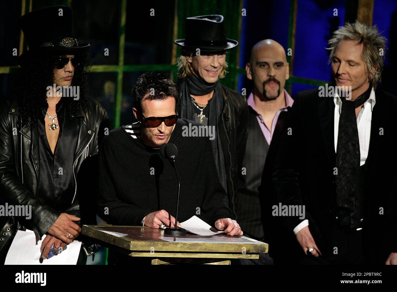 The band Velvet Revolver appears on stage as they inducted Van Halen