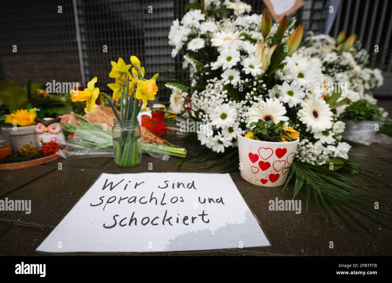 Hamburg, Germany. 13th Mar, 2023. A note with the text "We are