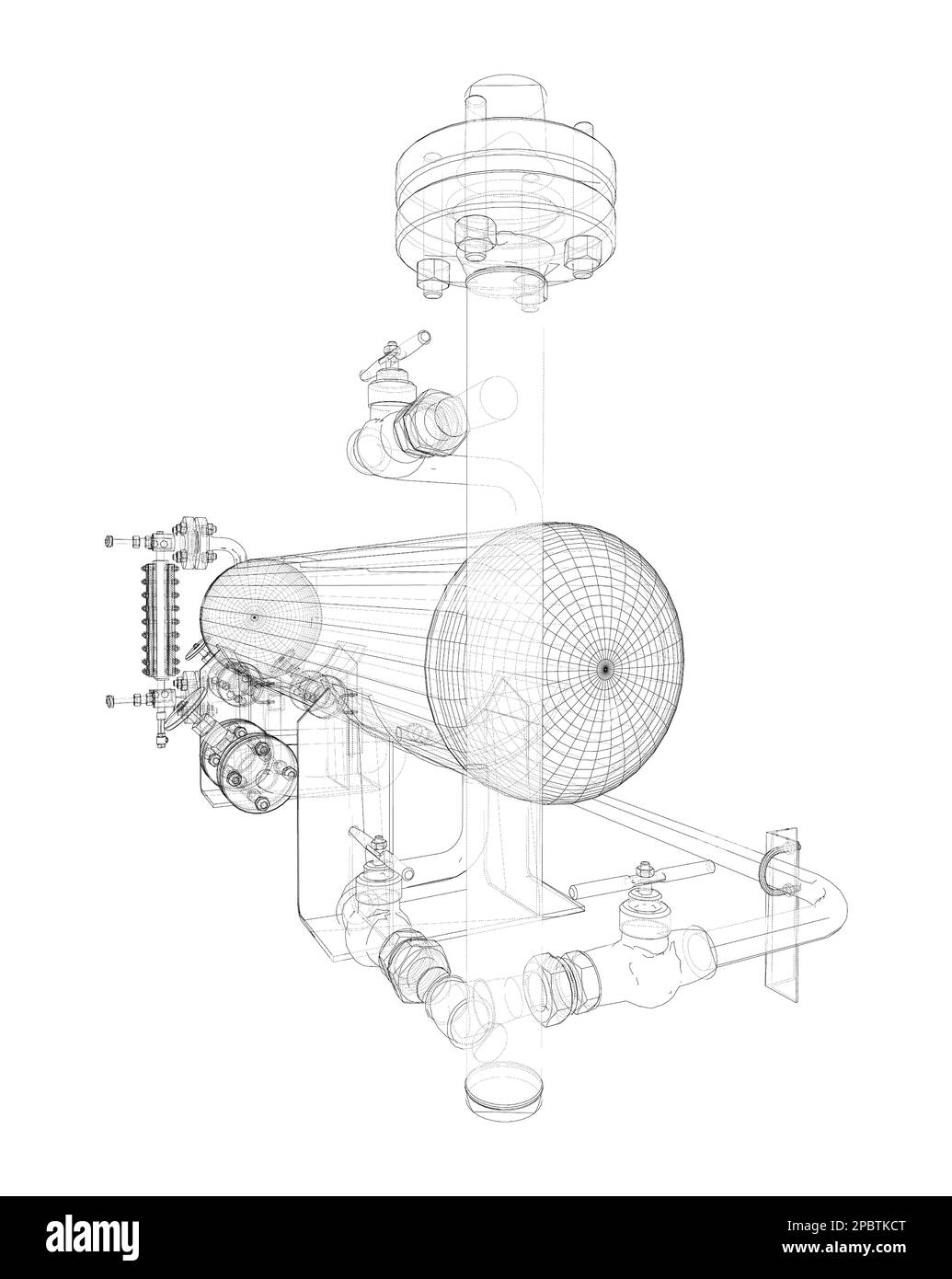 Industrial tank with valves Stock Photo - Alamy