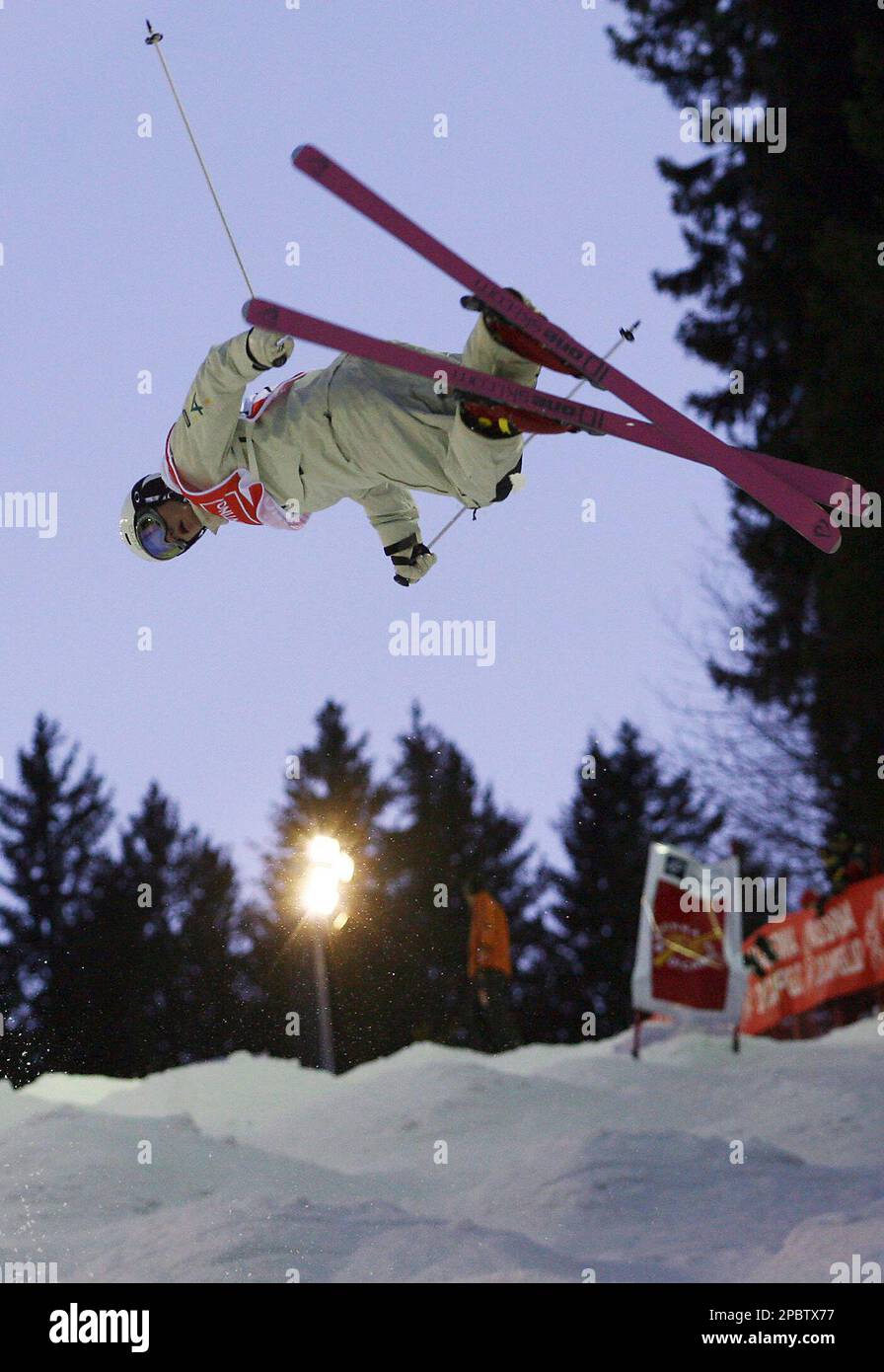 Australia’s Dale Begg-Smith trains for the men’s moguls competition at