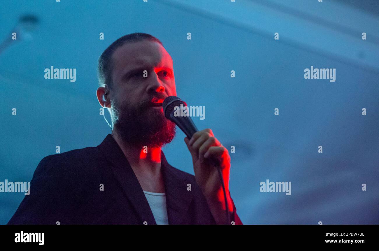 Leeds, UK. 12th Mar, 2023. American musician and songwriter Father John Misty (Joshua Tillman) plays live at The Refectory in the University of Leeds. Picture Credit: ernesto rogata/Alamy Live News Stock Photo