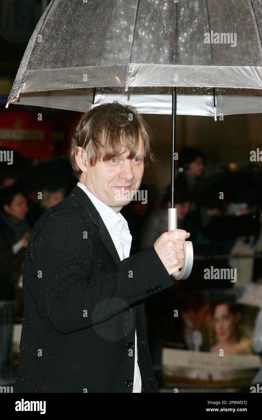 Director Julian Jarrold arrives for the World Premiere of his new movie 'Becoming Jane' presented in London, Sunday, March 4, 2007. (AP Photo/Sang Tan) Stock Photo