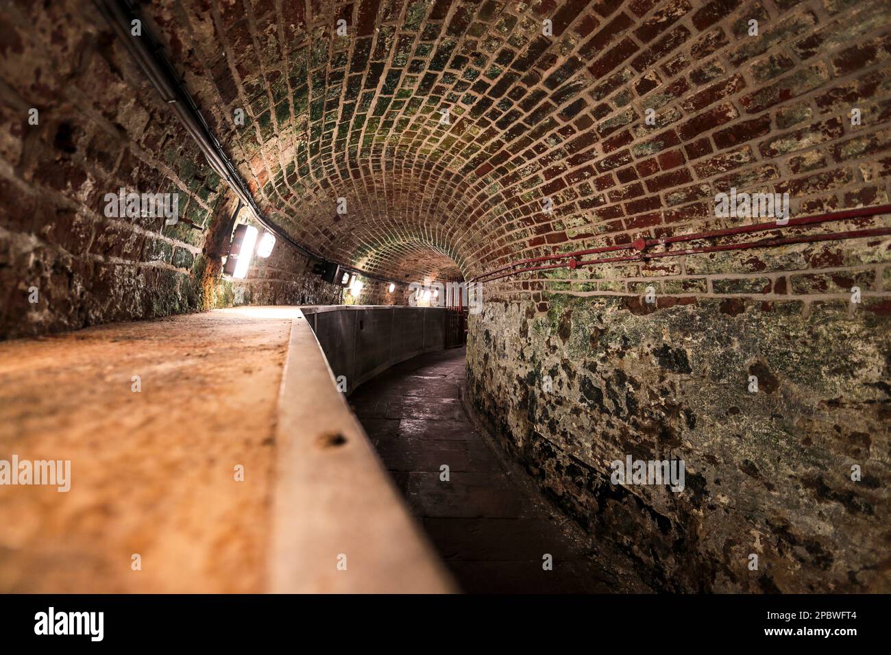 The tunnel linking the prison to the court house across the street