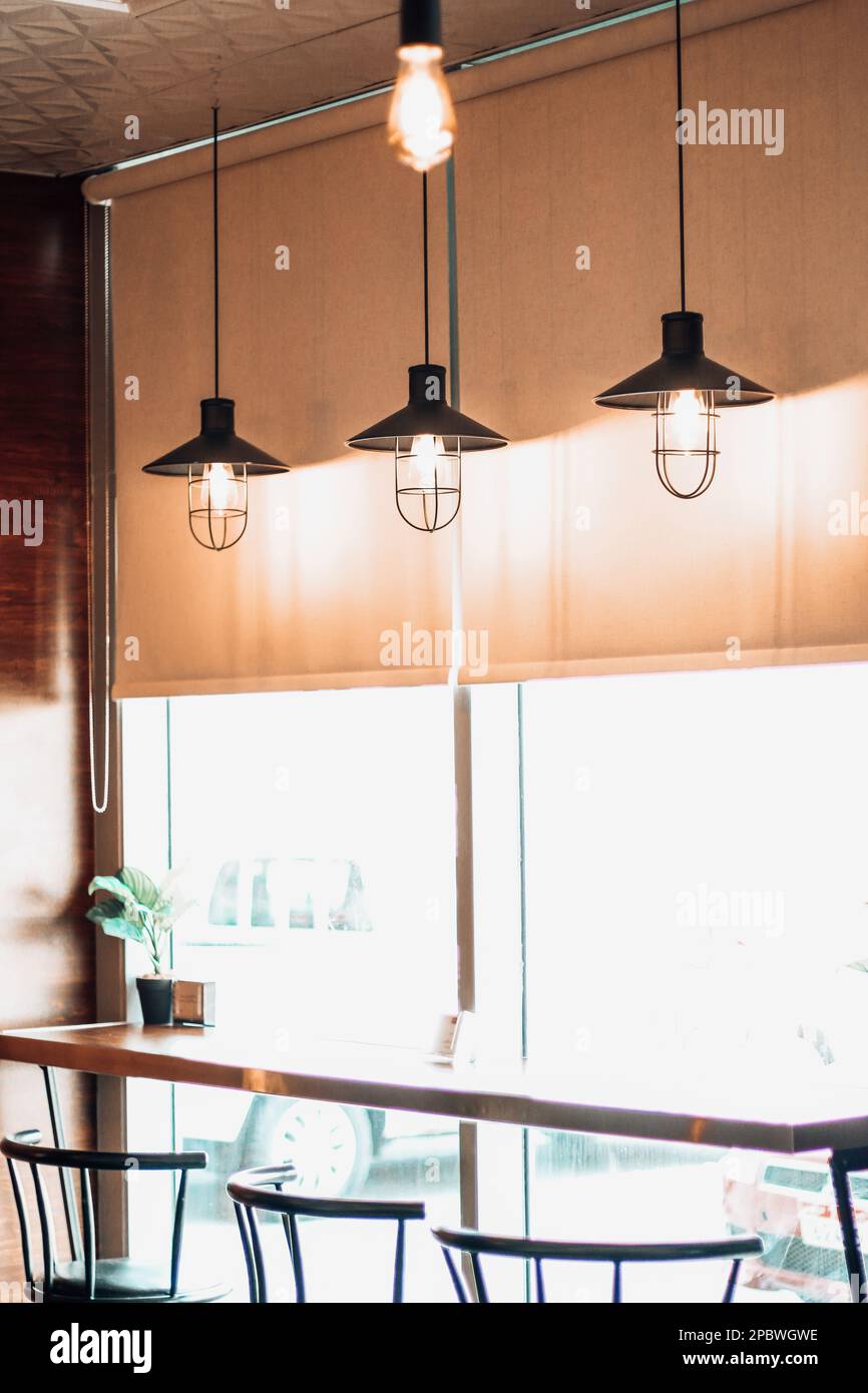 Coffee Shop Interior and Seating Stock Photo Alamy