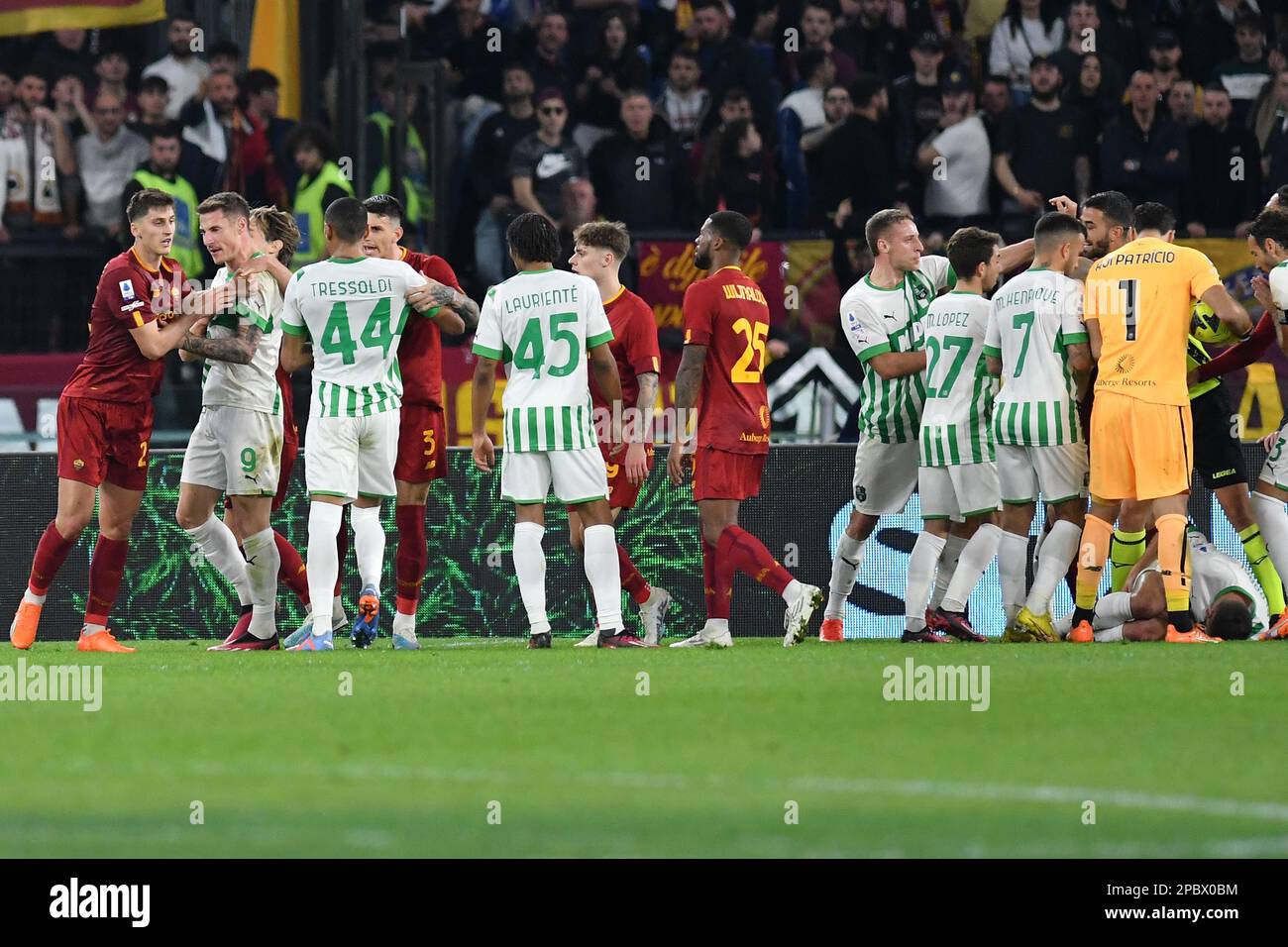 SERIE a FOOTBALL MATCH AS ROMA VS GENOA FC at OLYMPIC STADIUM in ROME on  FEBRUARY, 5TH 2022 Editorial Stock Photo - Image of score, february:  240717663