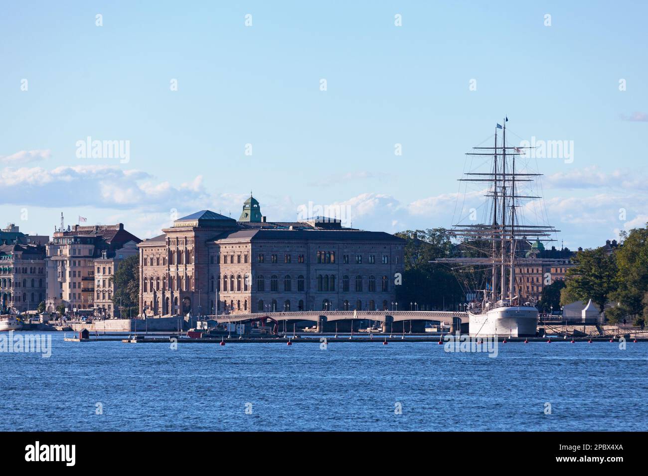 Stockholm, Sweden - June 24 2019: The Nationalmuseum (or National Museum of Fine Arts) is the national gallery located on the peninsula Blasieholmen i Stock Photo