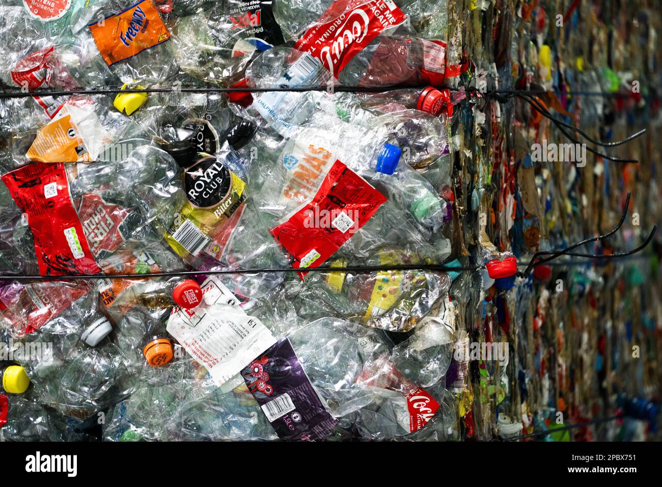 UTRECHT Deposit bottles in the counting center for deposit bottles of