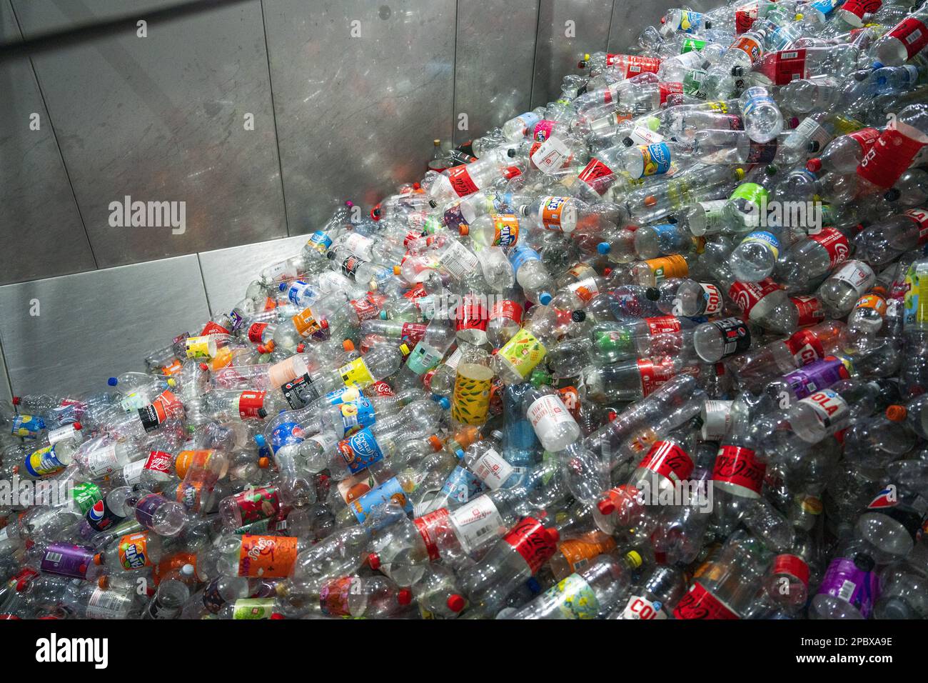UTRECHT Deposit bottles in the counting center for deposit bottles of