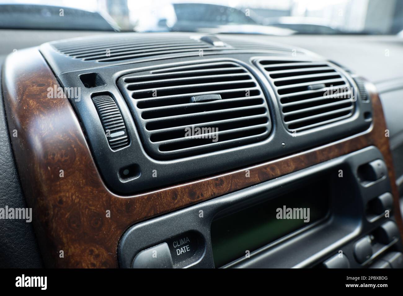 Car dashboard air vents. Close up shot, no people Stock Photo Alamy