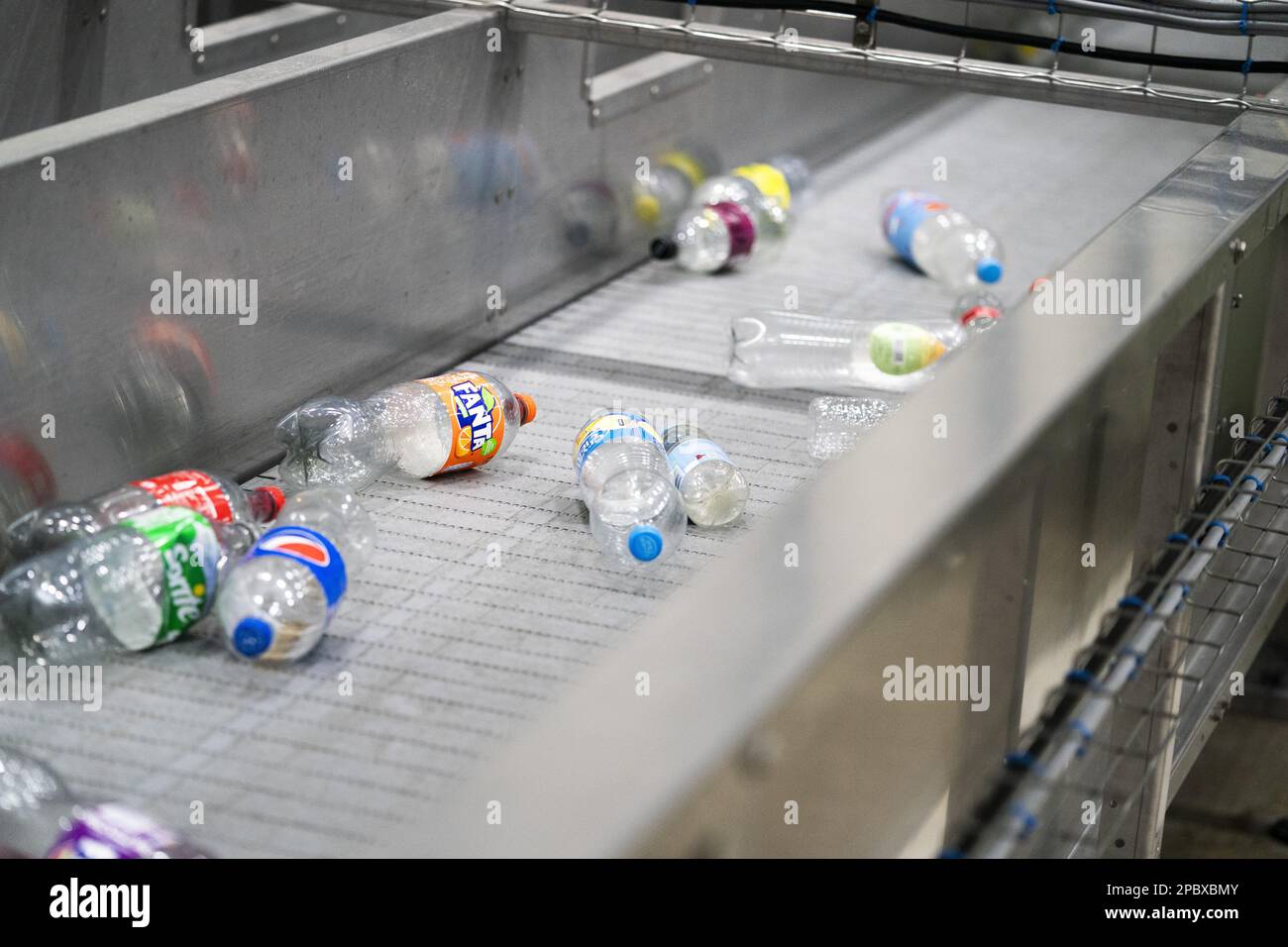UTRECHT Deposit bottles in the counting center for deposit bottles of