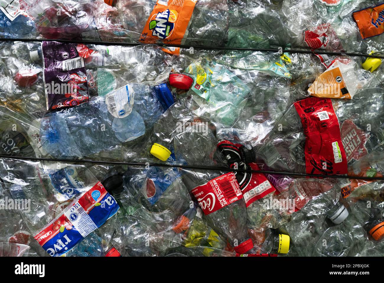 UTRECHT Deposit bottles in the counting center for deposit bottles of
