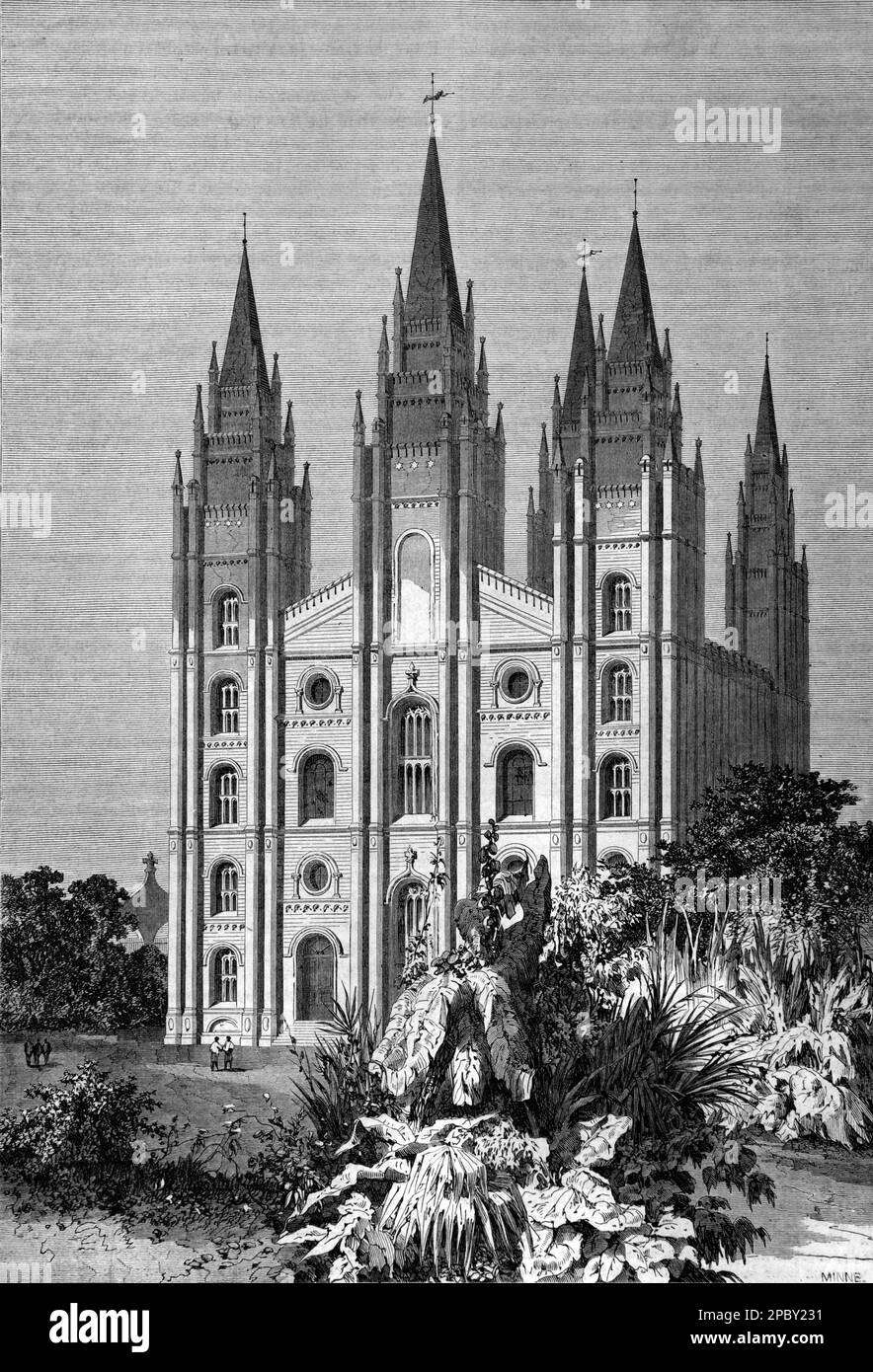 Mormon Temple or Salt Lake Temple Church on Temple Square Salt Lake