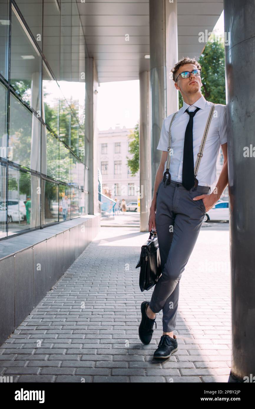 casual formalwear hipster office fashionist urban Stock Photo - Alamy