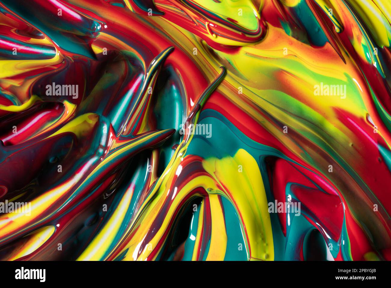 Mix of colorful paint Stock Photo - Alamy
