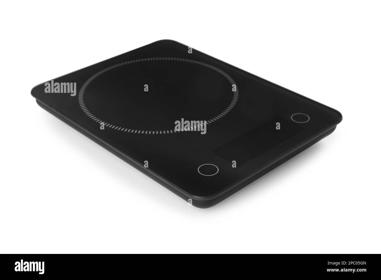 Modern digital kitchen scale isolated on white Stock Photo Alamy