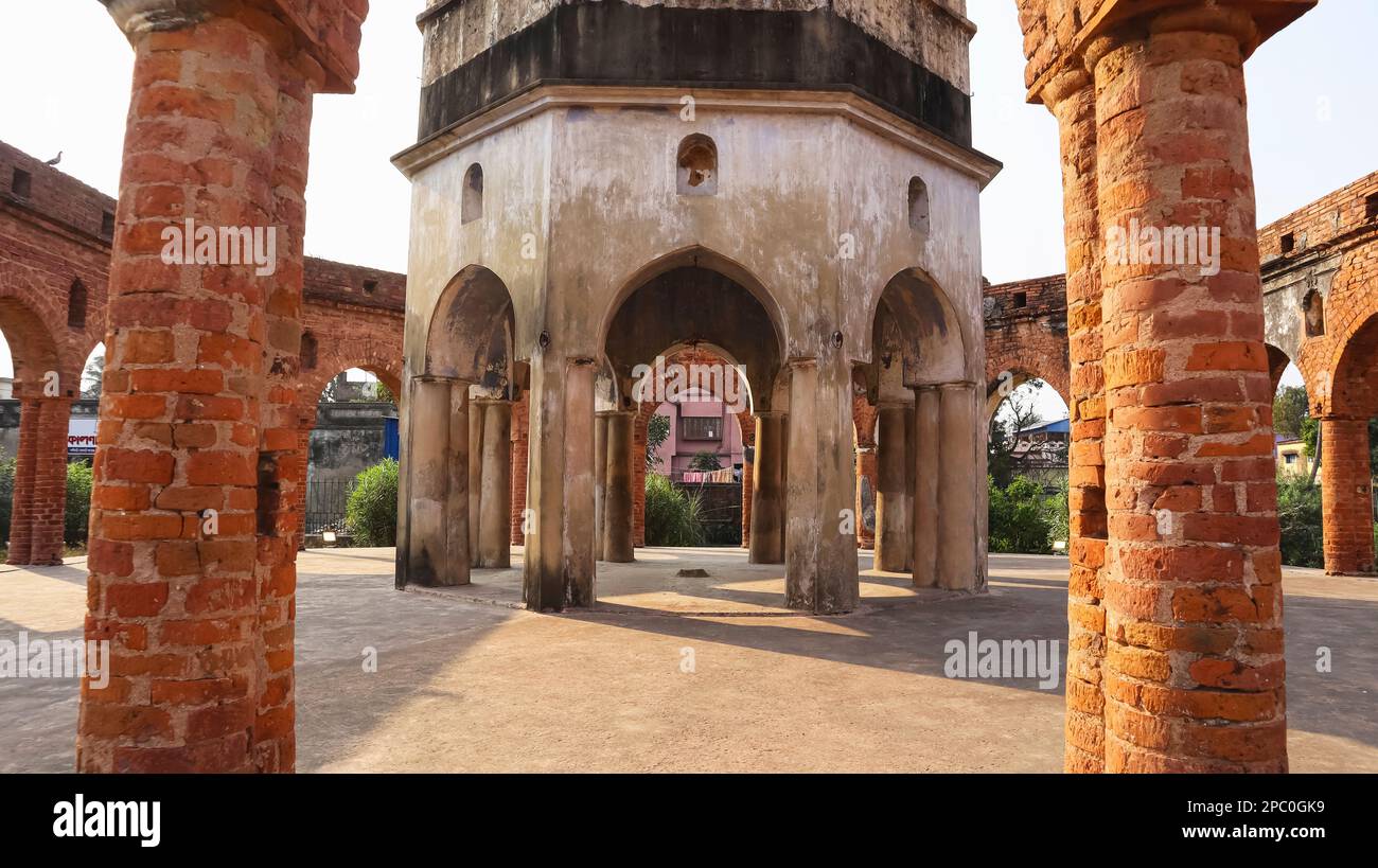 Closeup of Rash Manch Mandapa, Kanla, West Bengal, India. Stock Photo