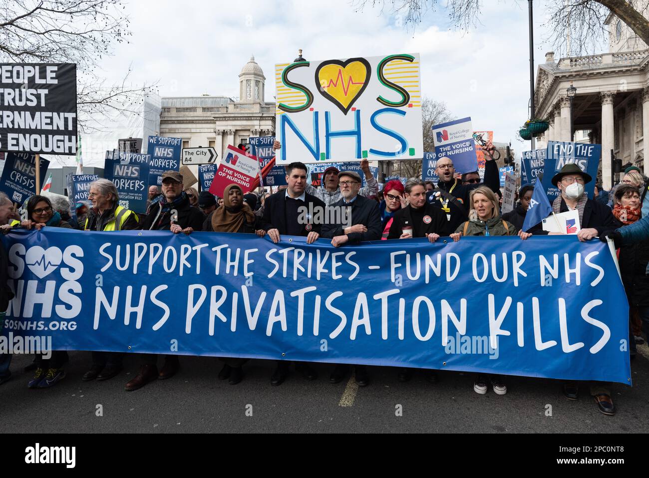 London, UK. 11 March, 2023. National Health Service (NHS) staff and