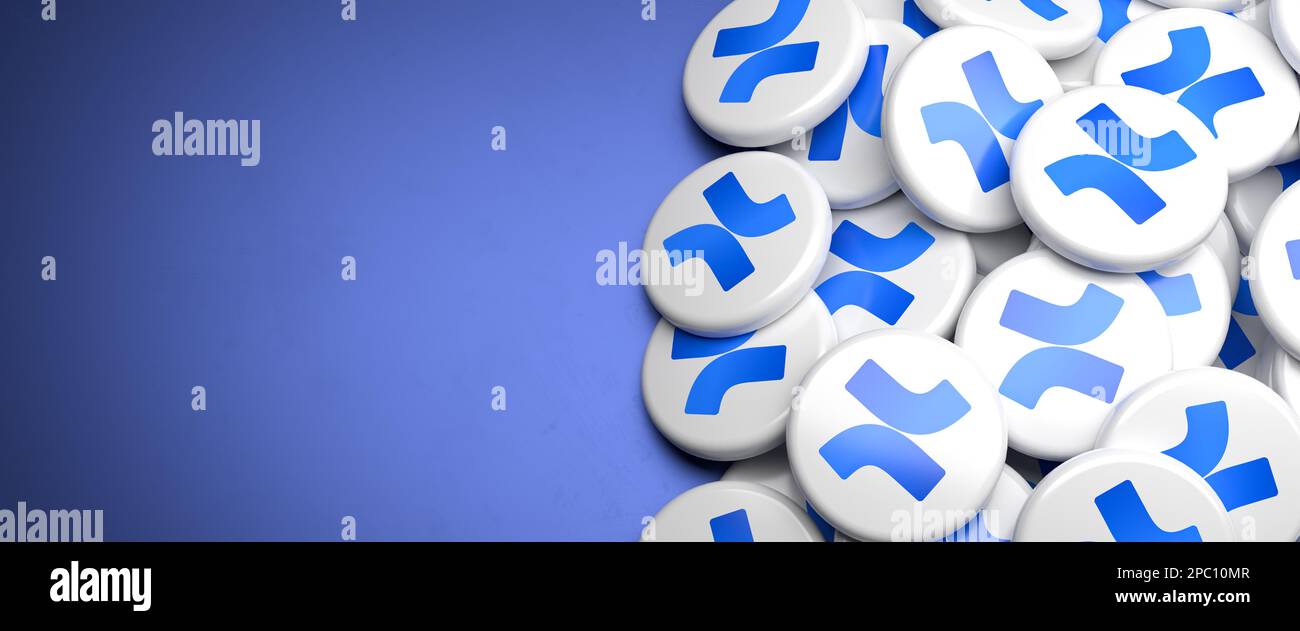 https://c8.alamy.com/comp/2PC10MR/icons-of-confluence-the-corporate-wiki-software-by-atlassian-on-a-heap-on-a-table-copy-space-web-banner-format-2PC10MR.jpg