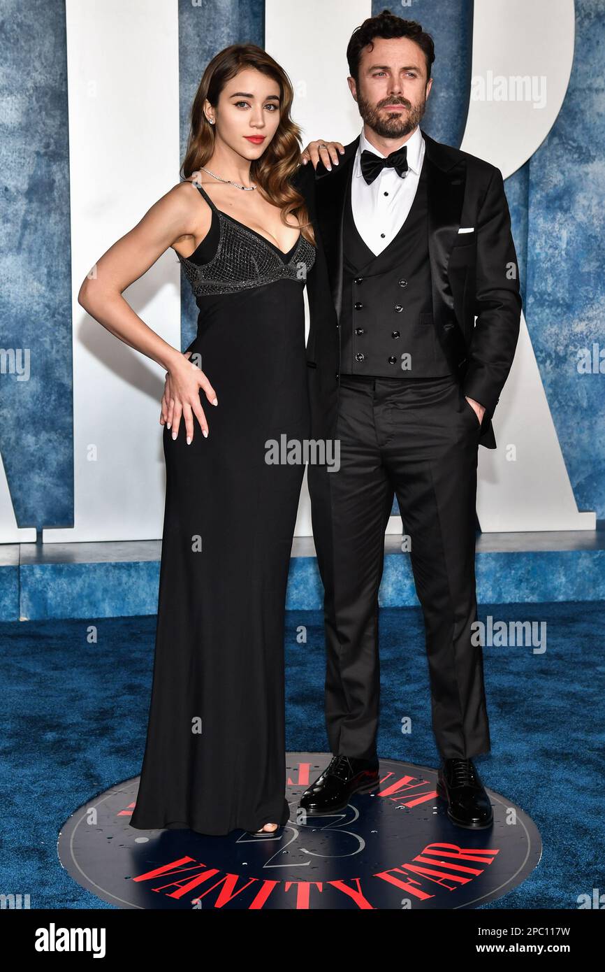 Caylee Cowan and Casey Affleck walking on the red carpet at the 2023
