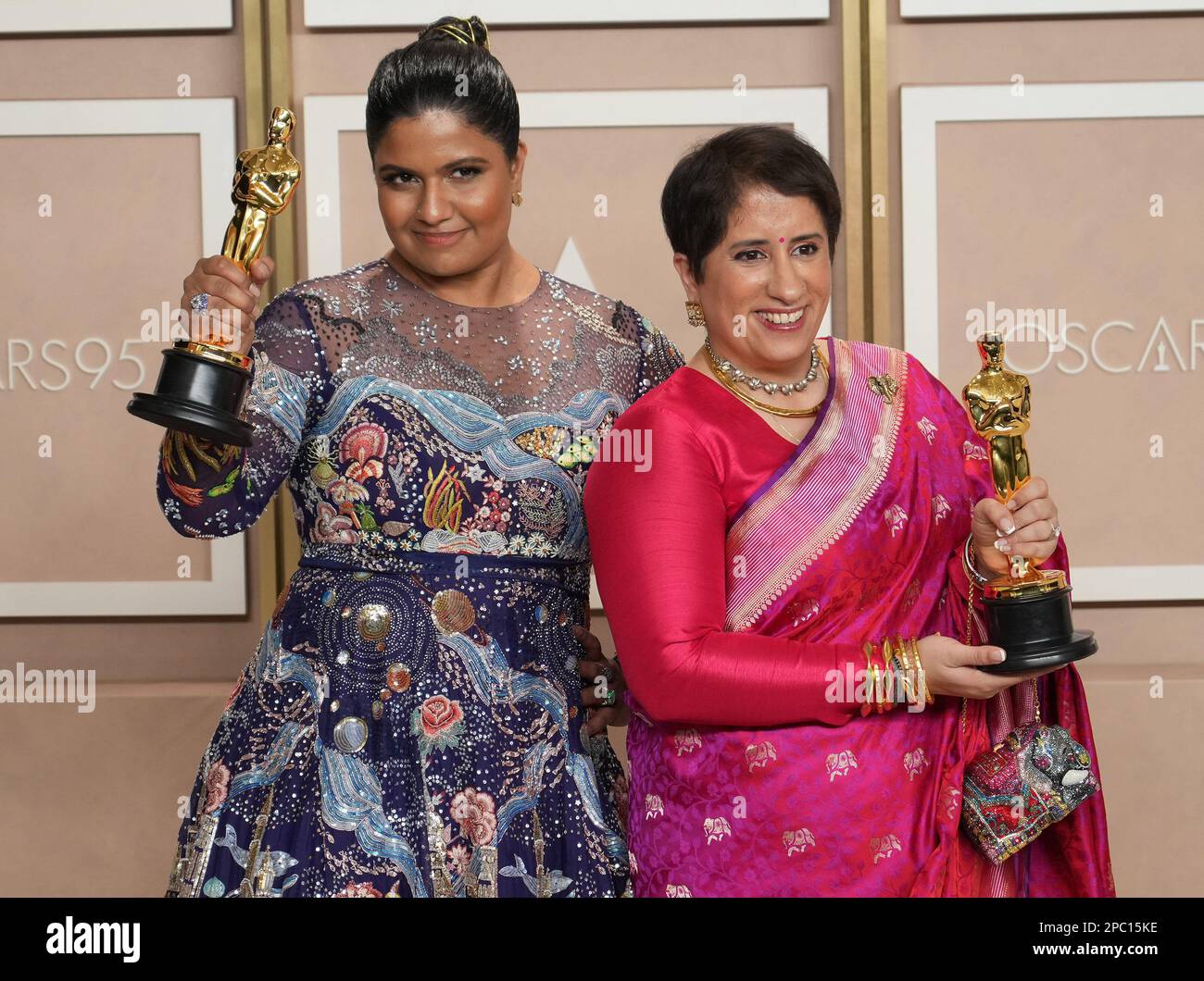 Los Angeles USA 12th Mar 2023 L R Kartiki Gonsalves And Guneet Los Angeles USA 12th Mar 2023 L R Kartiki Gonsalves And Guneet