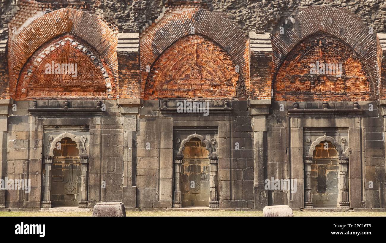 Carving Inside Adina Mosque, Adina, West Bengal, India. Stock Photo