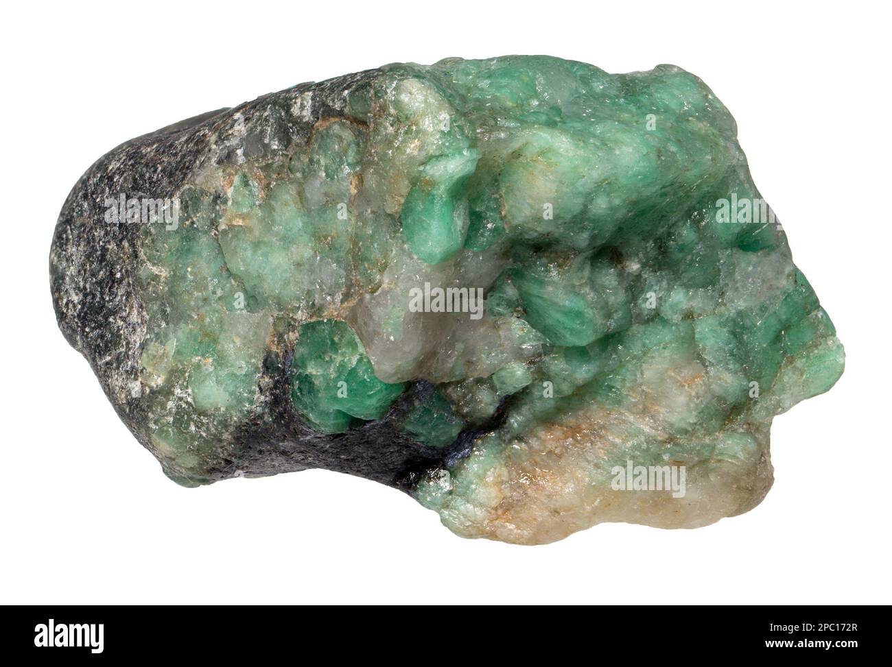 Rough emeralds - green Beryl (c6cm across Stock Photo - Alamy