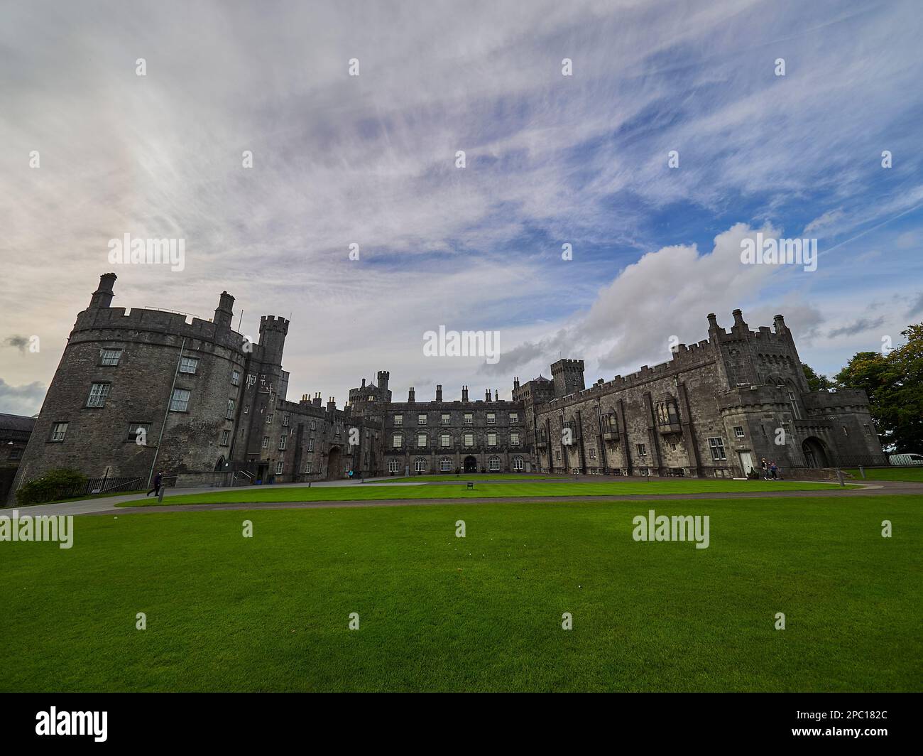 Kilkenny, Ireland - 09 23 2015: Kilkenny castle, an typical and old castle from medival times. Stock Photo