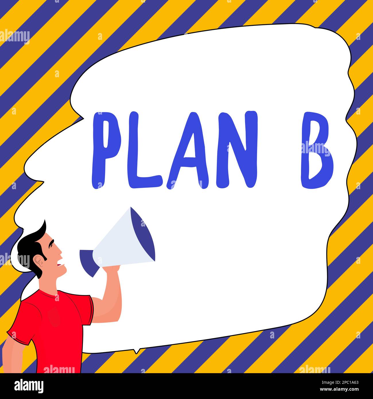 Hand writing sign Plan B. Business showcase ones Backup plan or
