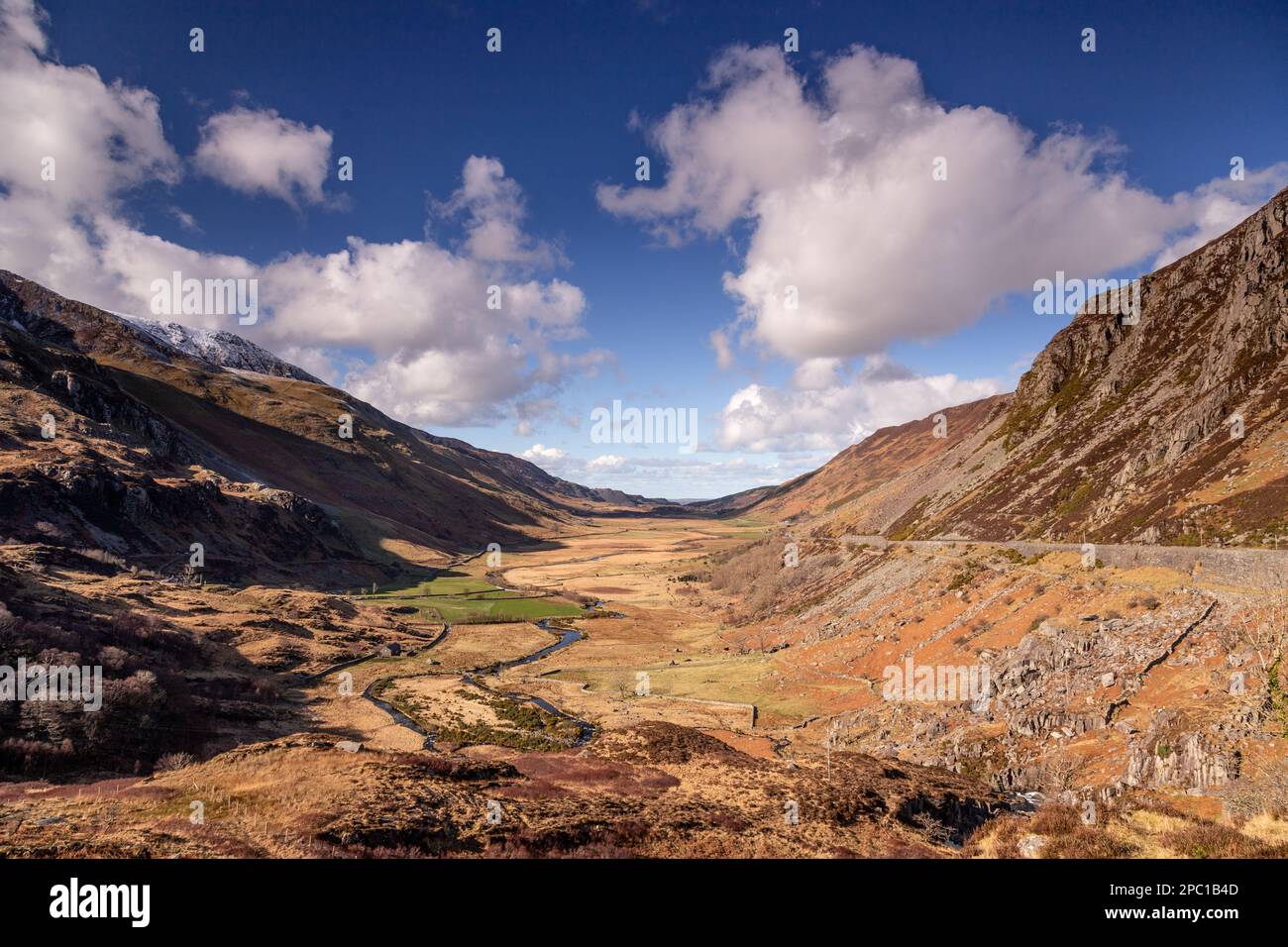 Nant Ffrancon valley, Snowdonia, North Wales Stock Photo