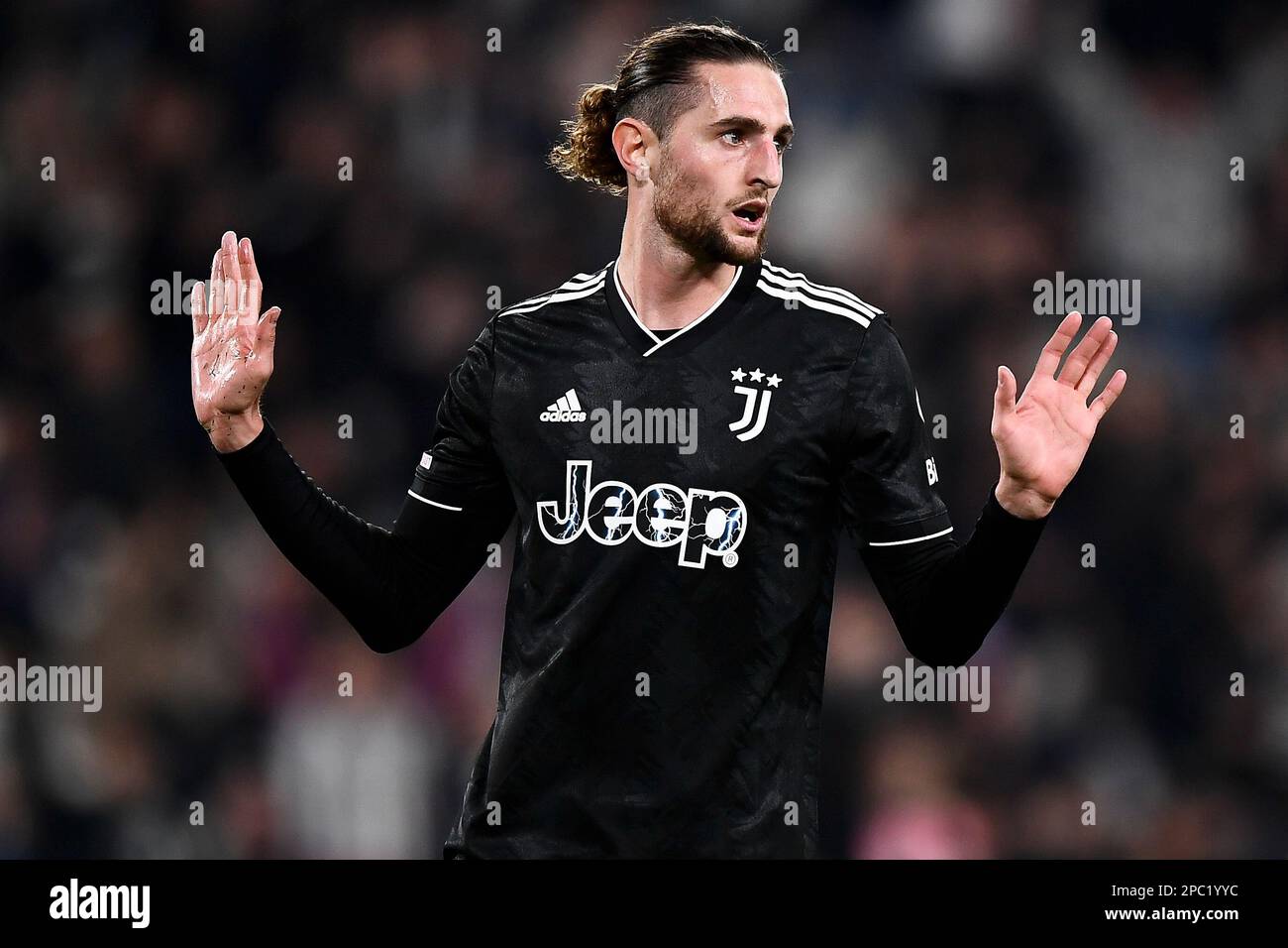 Adrien Rabiot of Juventus celebrating after a goal during the Italian serie  A, football match between