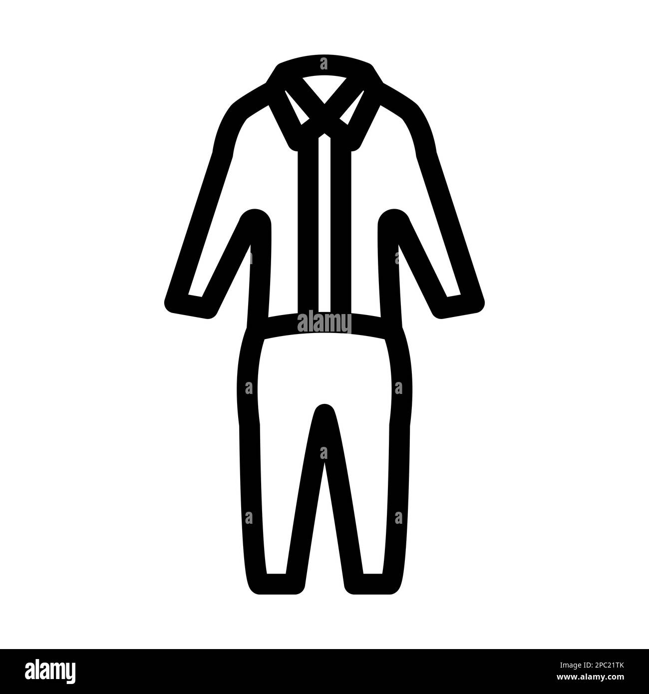 Coveralls Vector Thick Line Icon For Personal And Commercial Use Stock