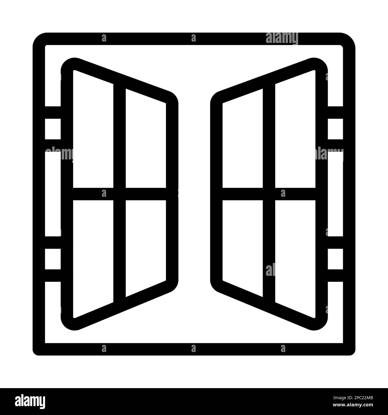 Window Vector Thick Line Icon For Personal And Commercial Use Stock ...