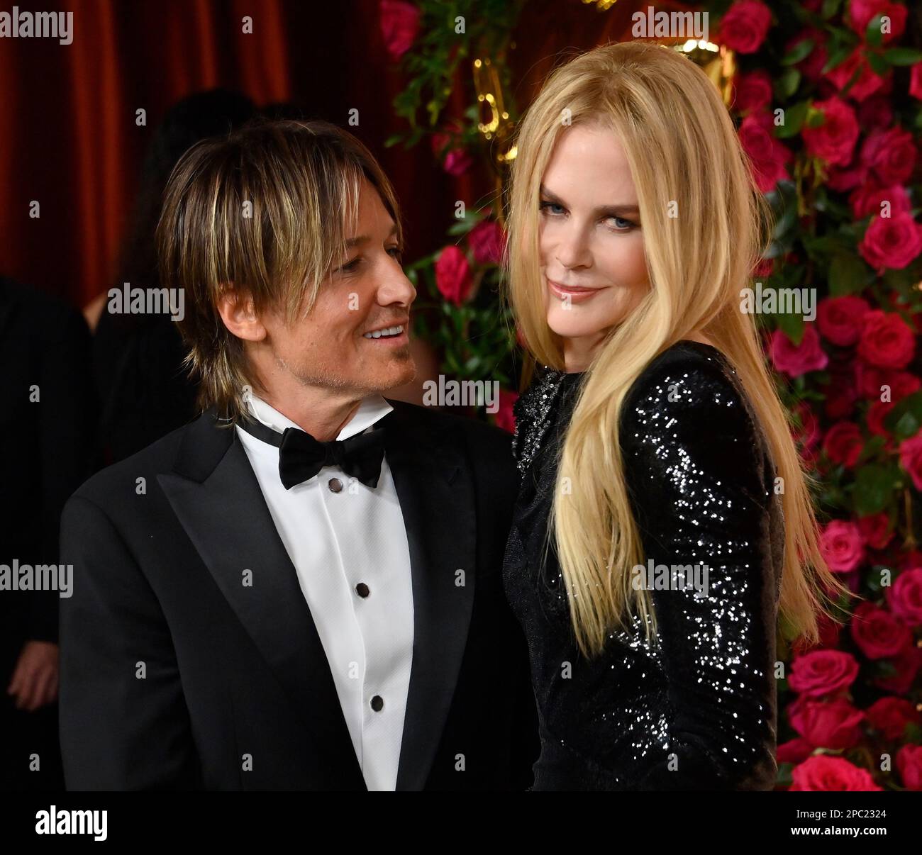 (LR) Keith Urban and Nicole Kidman attend the 95th annual Academy