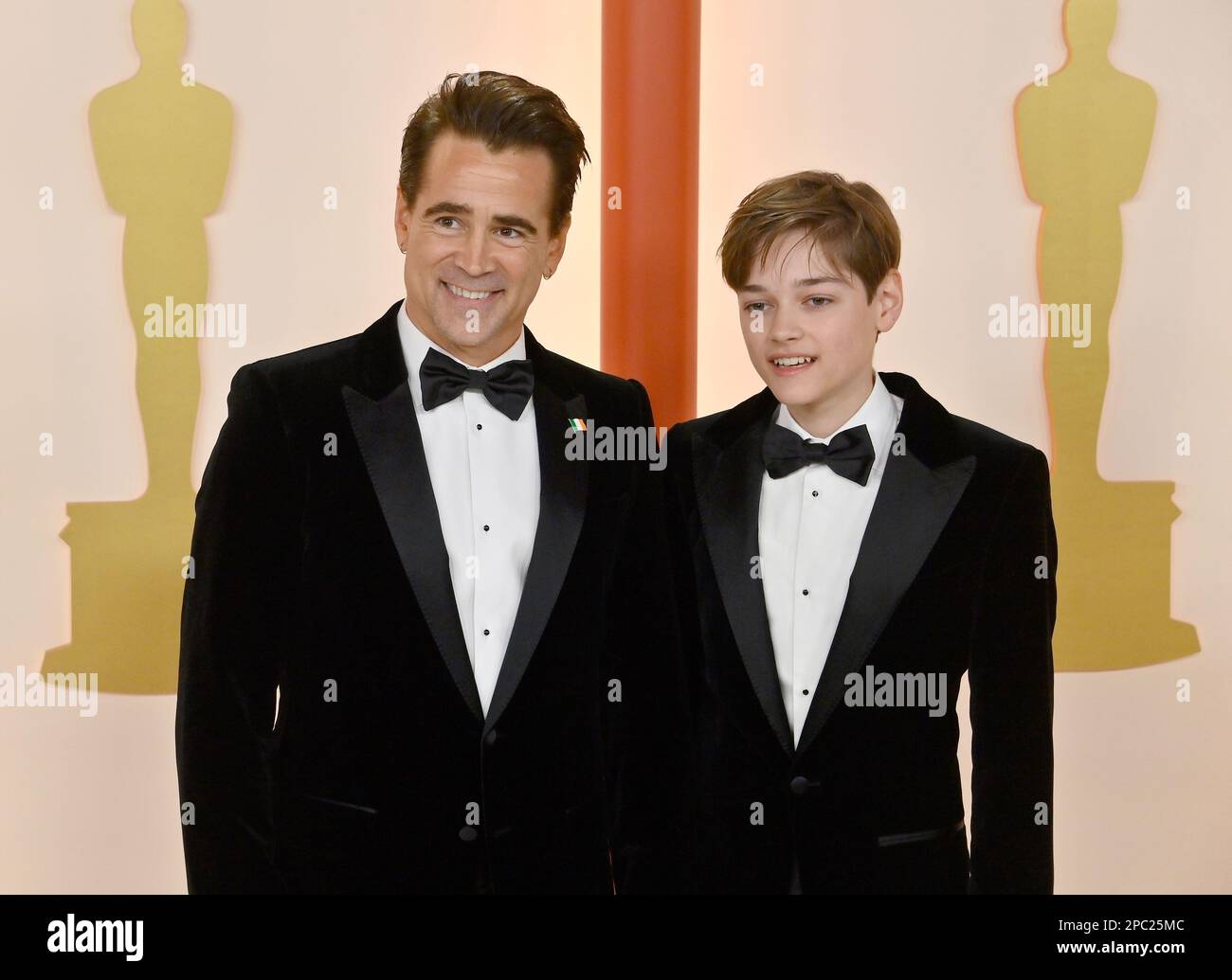 (L-R) Colin Farrell and Henry Tadeusz attend the 95th annual Academy ...