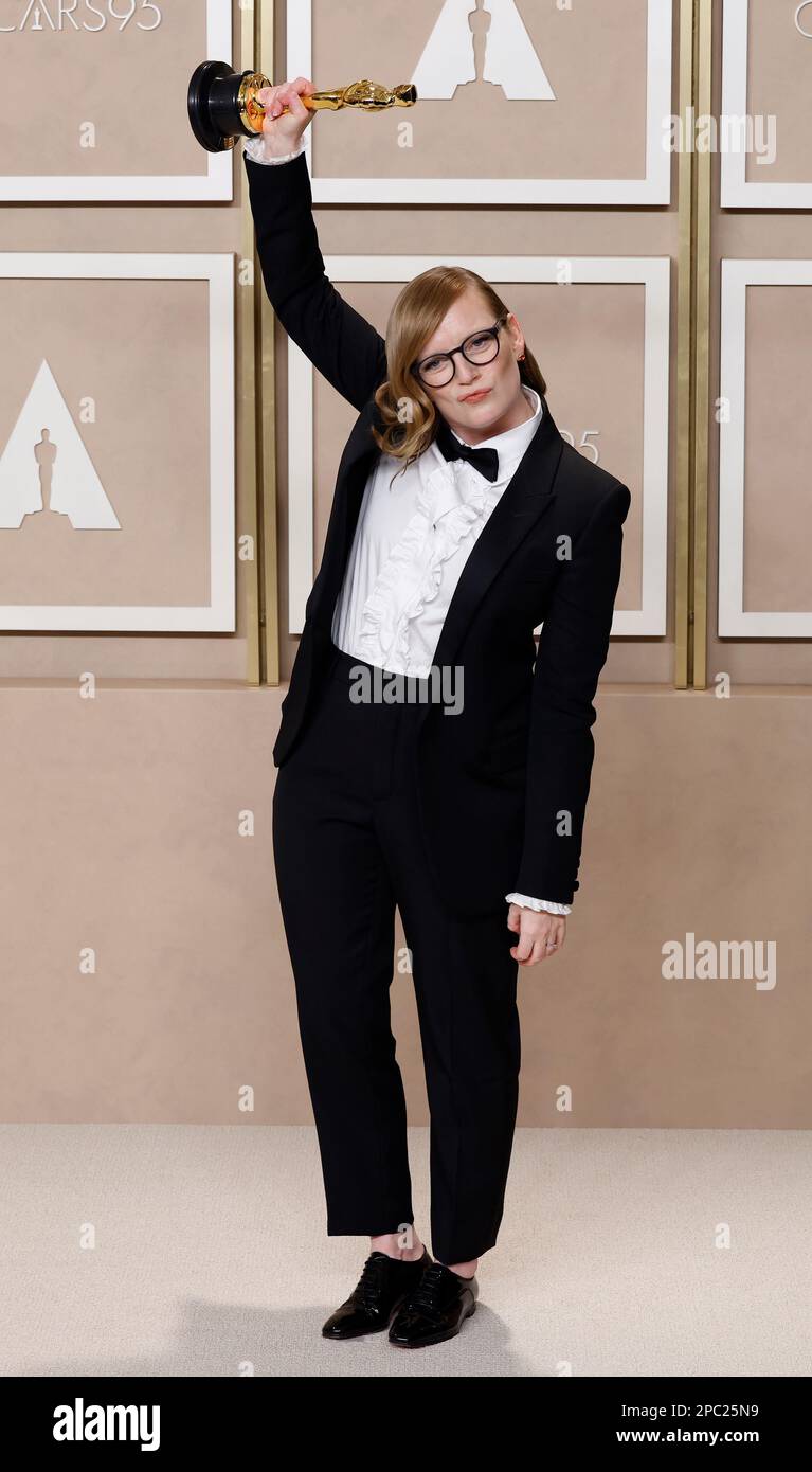 Sarah Polley, winner of the award for Best Adapted Screenplay for 'Women Talking,' appears backstage with her Oscar during the 95th annual Academy Awards at Loews Hollywood Hotel in the Hollywood section of Los Angeles on Sunday, March 12, 2023. Photo by John Angelillo/UPI Stock Photo