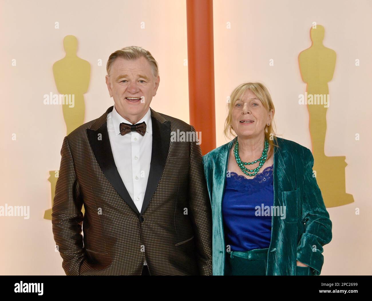 Los Angeles, United States. 12th Mar, 2023. Brendan Gleeson and Mary Gleeson attend the 95th annual Academy Awards at the Dolby Theatre in the Hollywood section of Los Angeles on Sunday, March 12, 2023. Photo by Jim Ruymen/UPI Credit: UPI/Alamy Live News Stock Photo